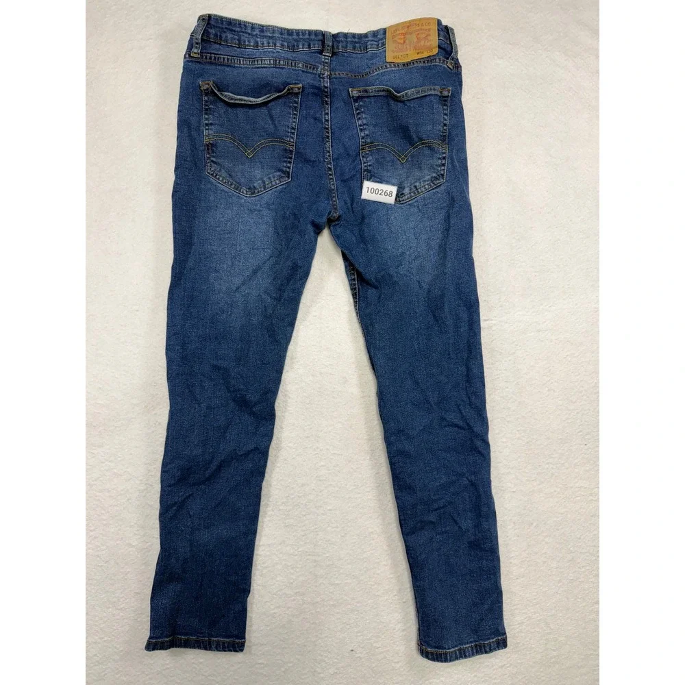 Levis 501 CT Slim Fit Mens Blue Denim Tapered Leg Jeans W36 L32 100268